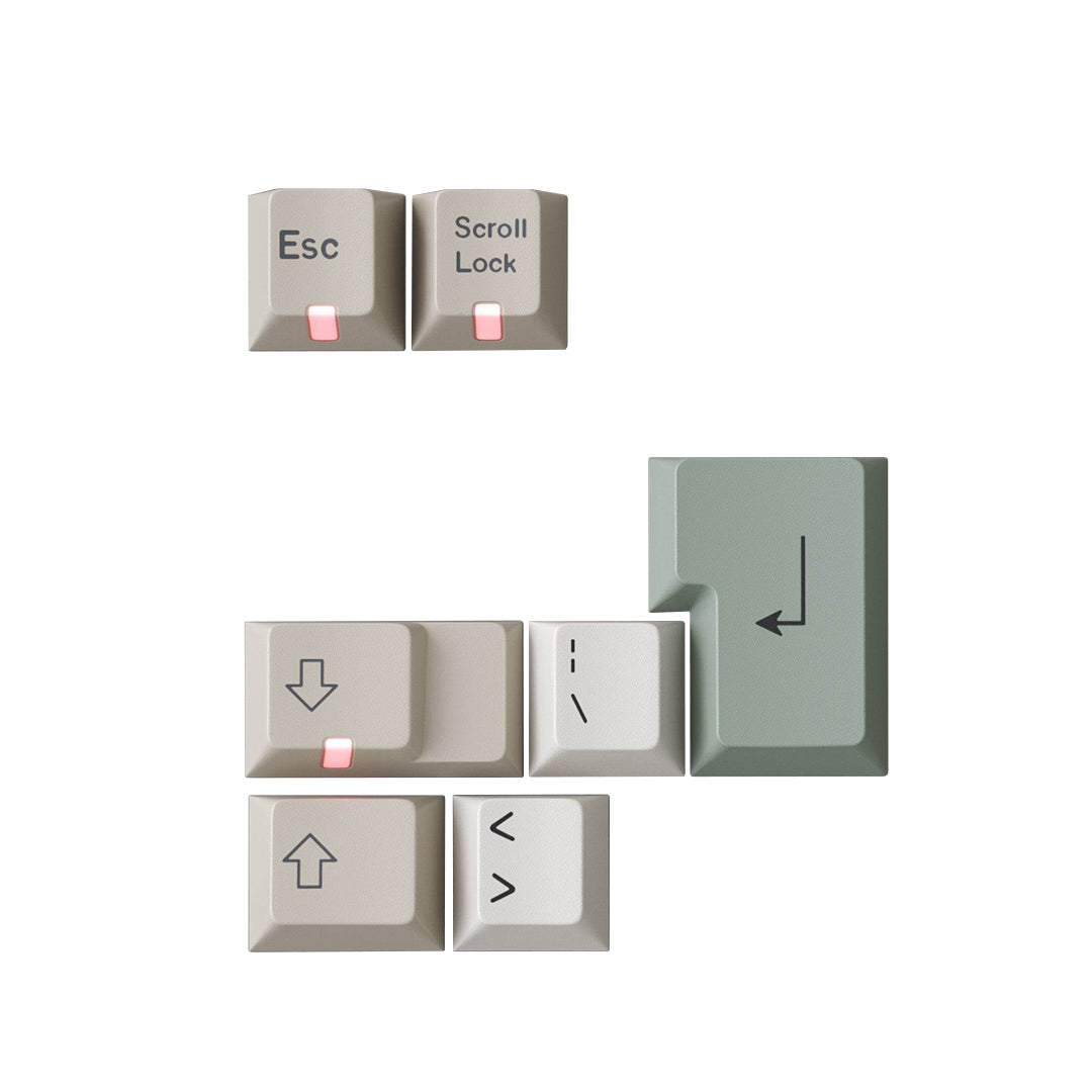 Keycaps 9009 - Double-Shot PBT for LUMINKEY80-LED Indicators & ISO keycaps