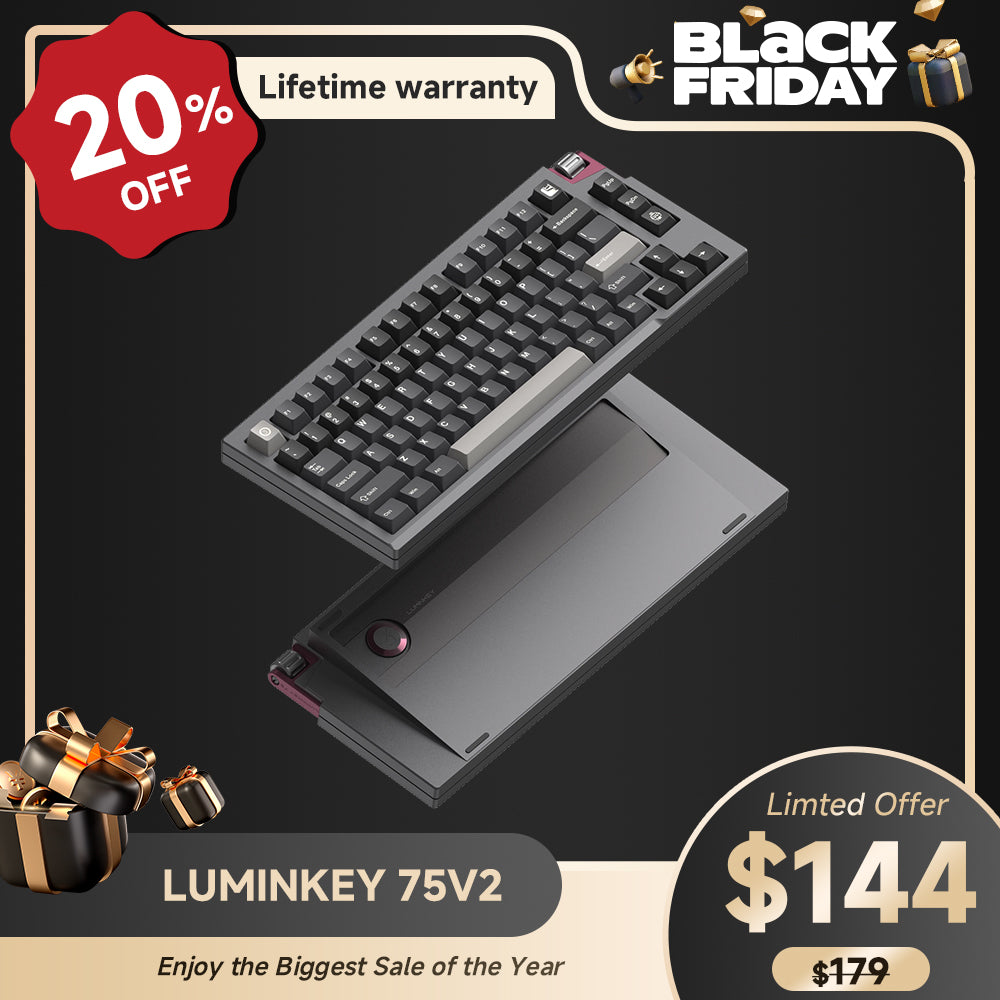 LUMINKEY75 V2 Tri-Mode Custom Mechanical Keyboard - Dead Space Grey