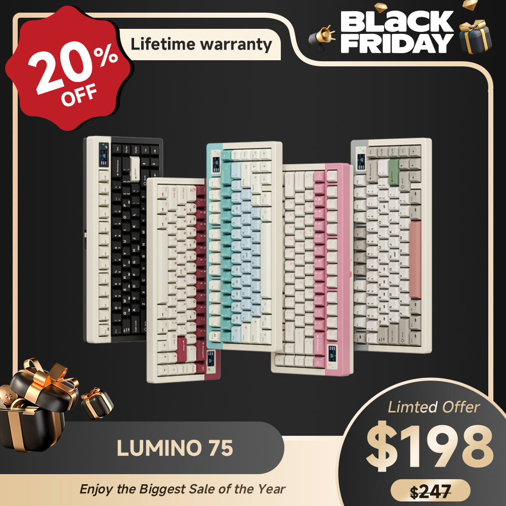 LUMINO75 75% Layout Hot-swappable Custom Mechanical Keyboard