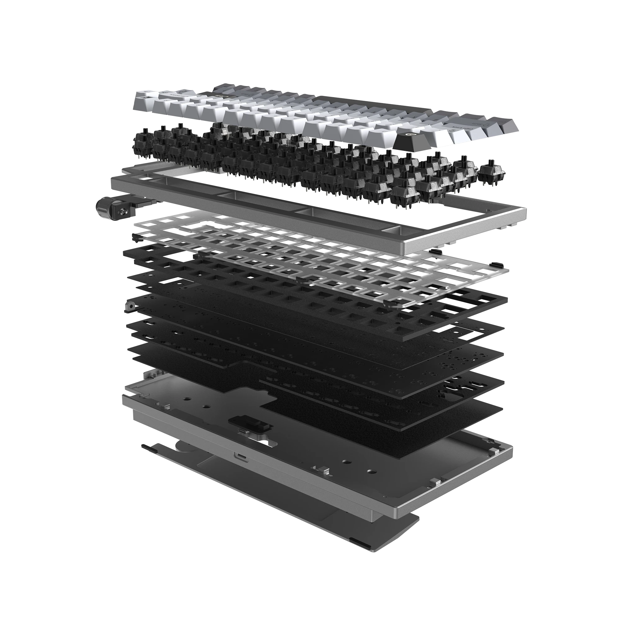 LUMINKEY75 V2 Tri-Mode Custom Mechanical Keyboard Aurora Silver