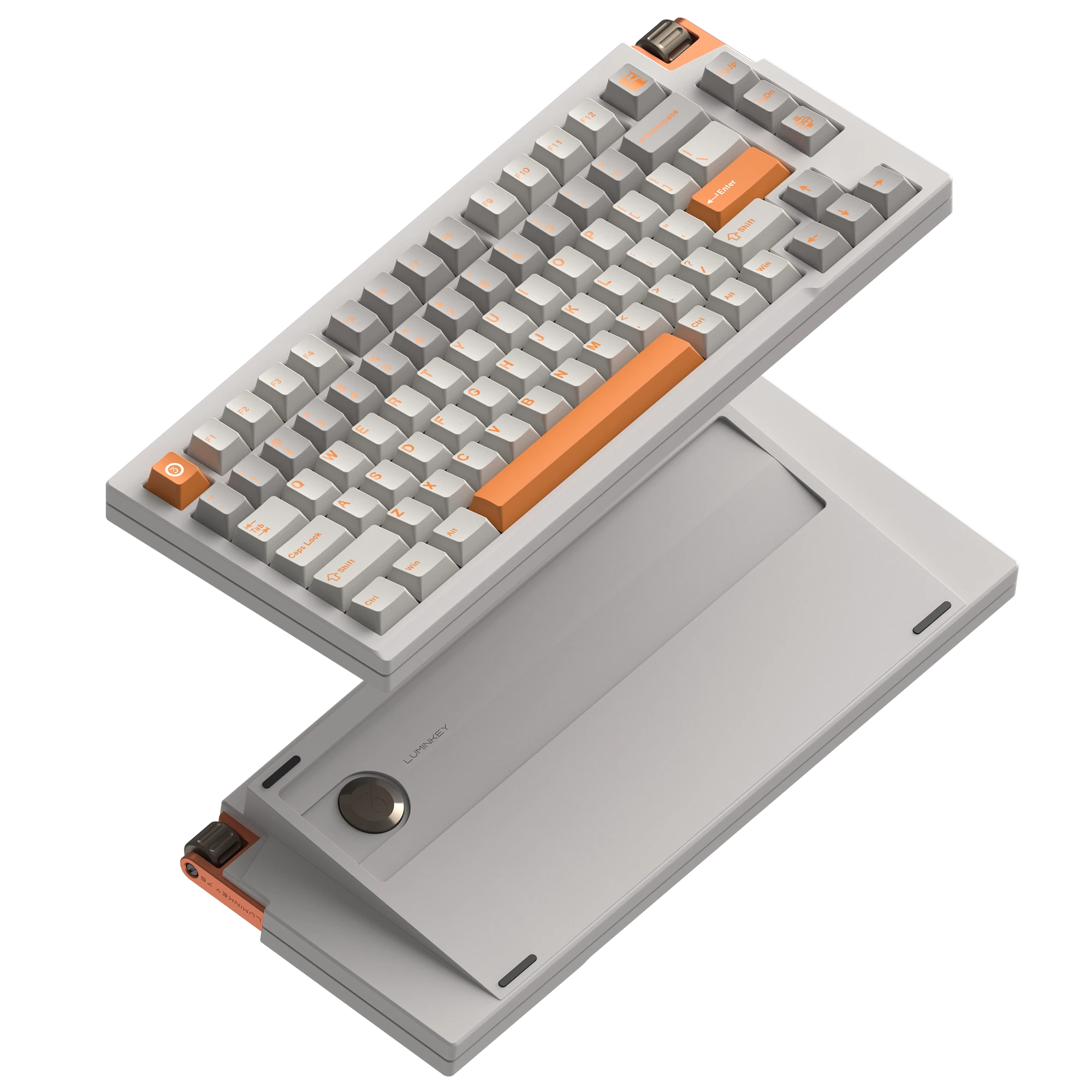 LUMINKEY75 V2 Tri-Mode Custom Mechanical Keyboard Warm Orange-White