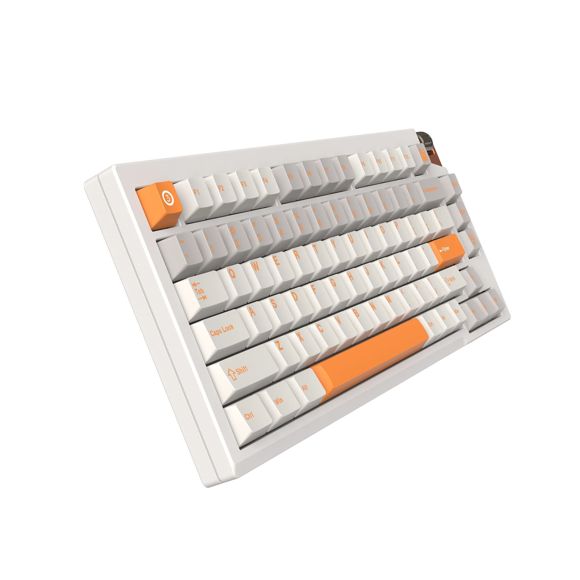 LUMINKEY75 V2 Tri-Mode Custom Mechanical Keyboard-Warm Orange-White.1