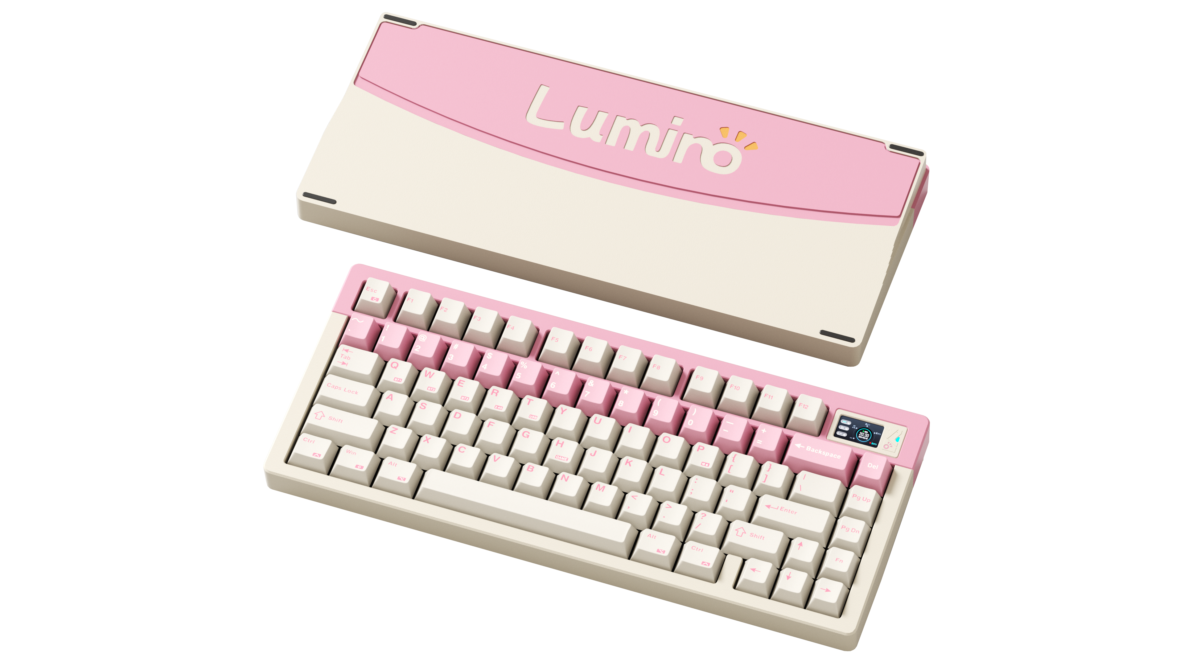 LUMINO75 75% Layout Hot-swappable Custom Mechanical Keyboard-Blush Petal