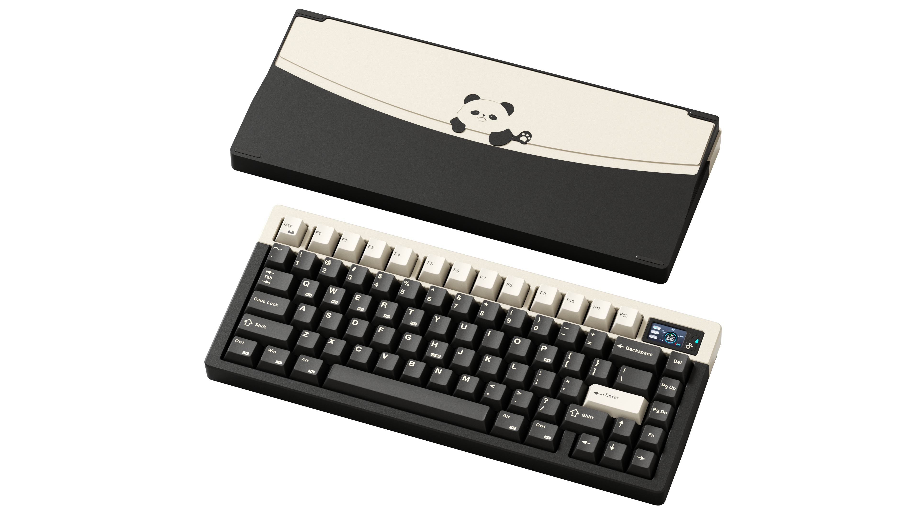 LUMINO75 75% Layout Hot-swappable Custom Mechanical Keyboard-Panda Delight