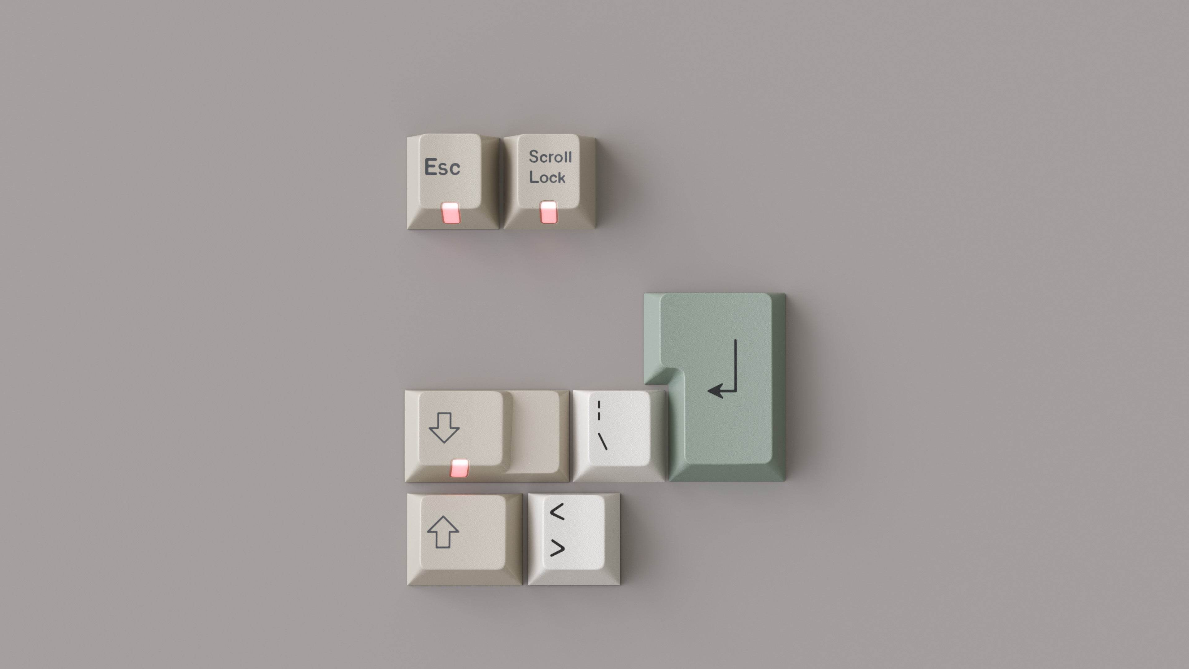 Add-On Double-Shot PBT Keycaps for LUMINKEY80-LED Indicators & ISO keycaps - LUMINKEY