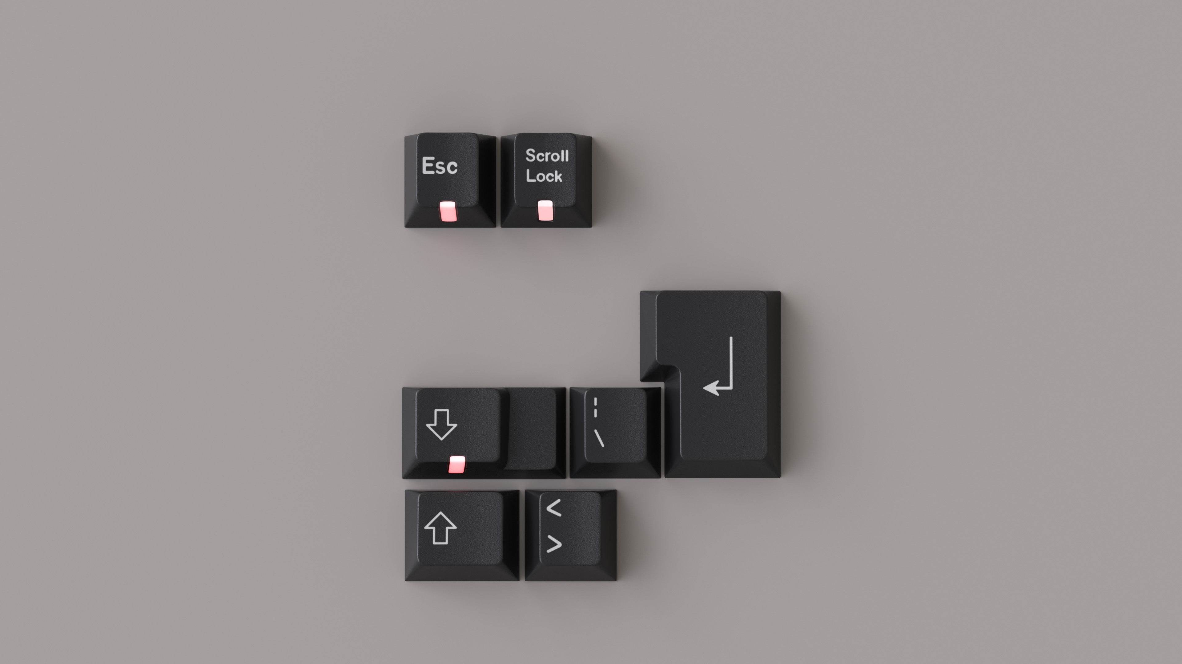 Add-On Double-Shot PBT Keycaps for LUMINKEY80-LED Indicators & ISO keycaps - LUMINKEY