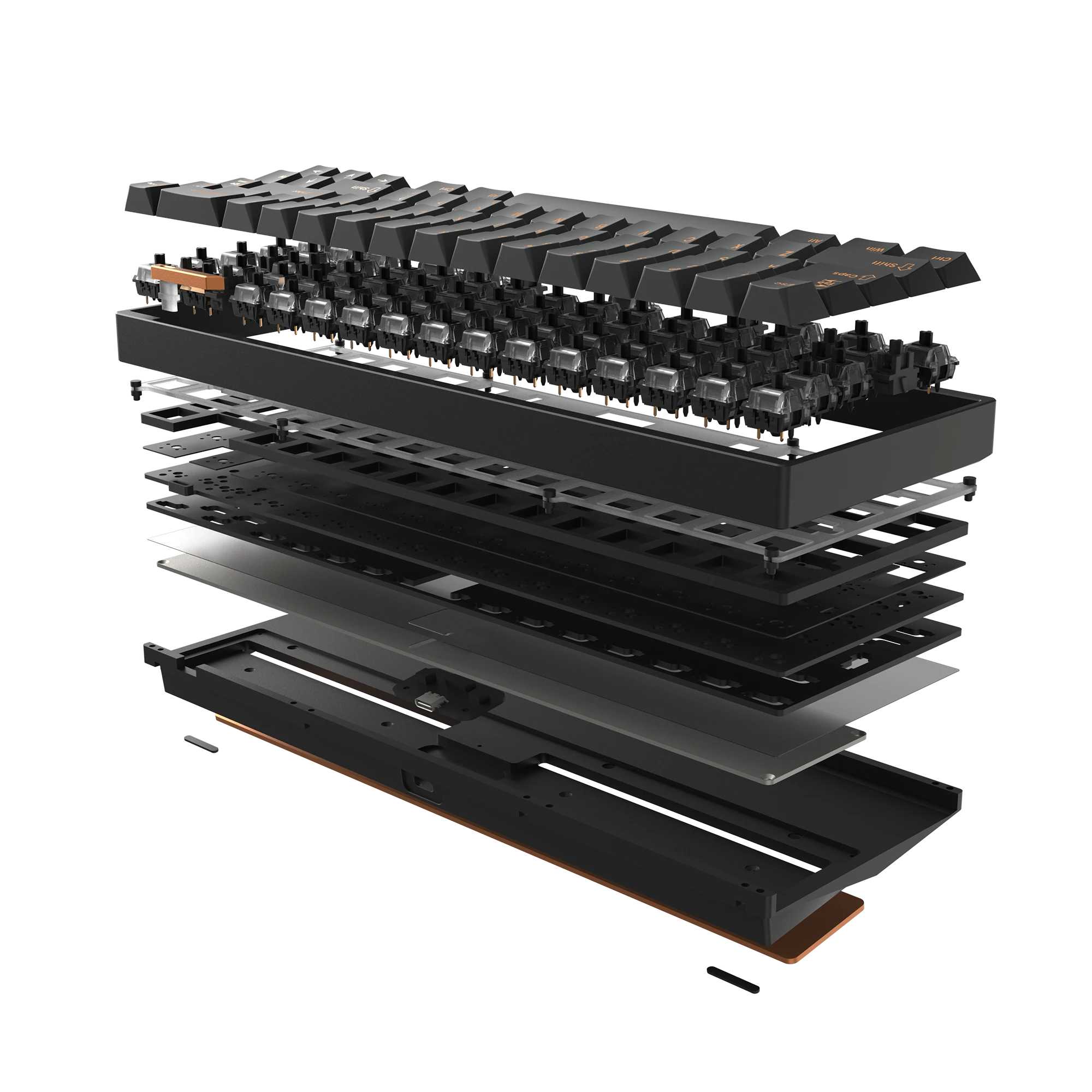 LUMINKEY65 Hot-Swappable Custom Mechanical Keyboard Ano-Black