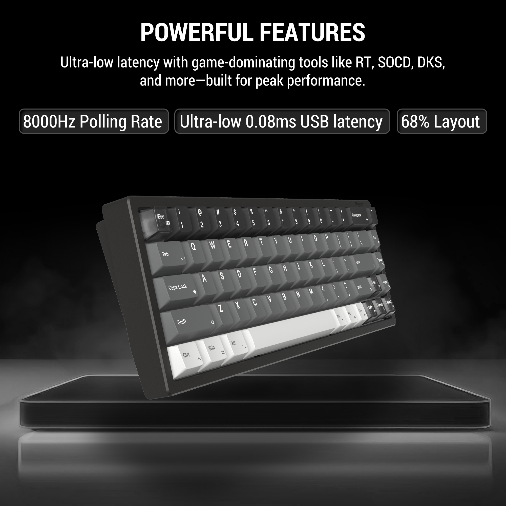 Magger68 Performance HE Magnetic Gaming Keyboard Ano-Black