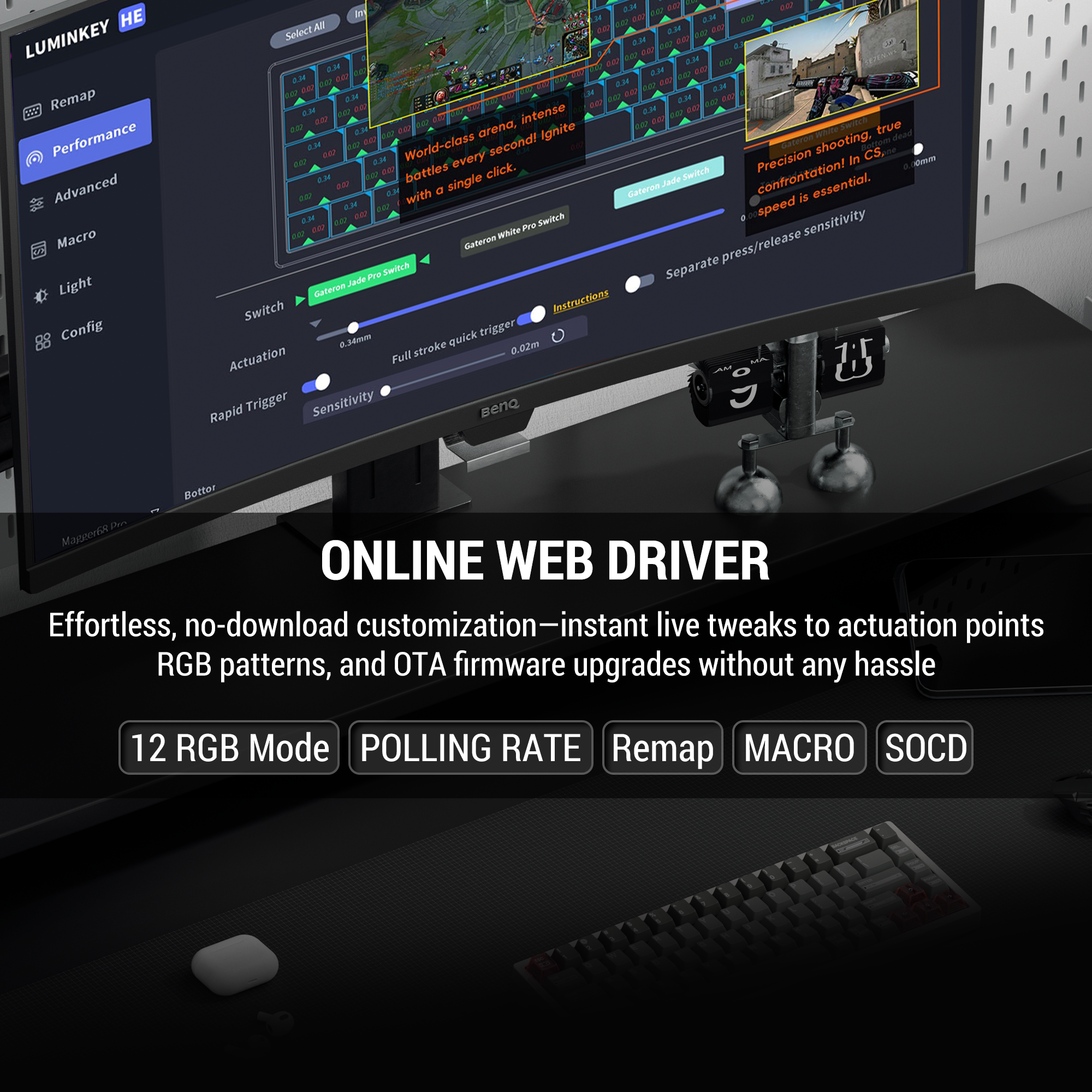 Magger68 Performance HE Magnetic Gaming Keyboard Ano-Black