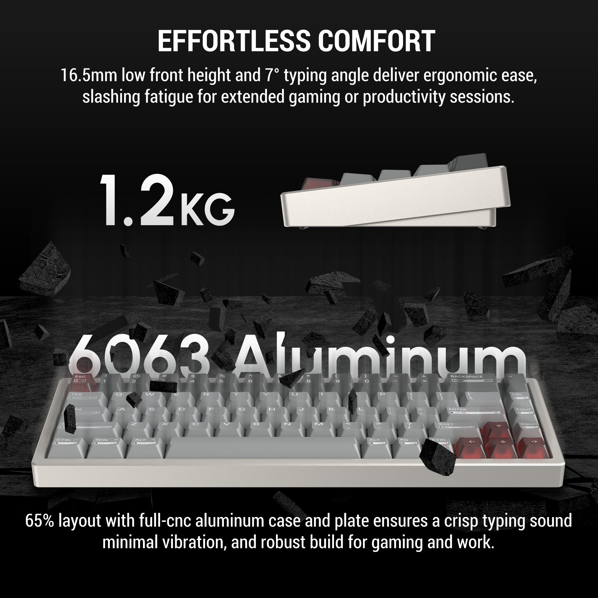 Magger68 Performance HE Magnetic Gaming Keyboard Ano-Champagne Gold