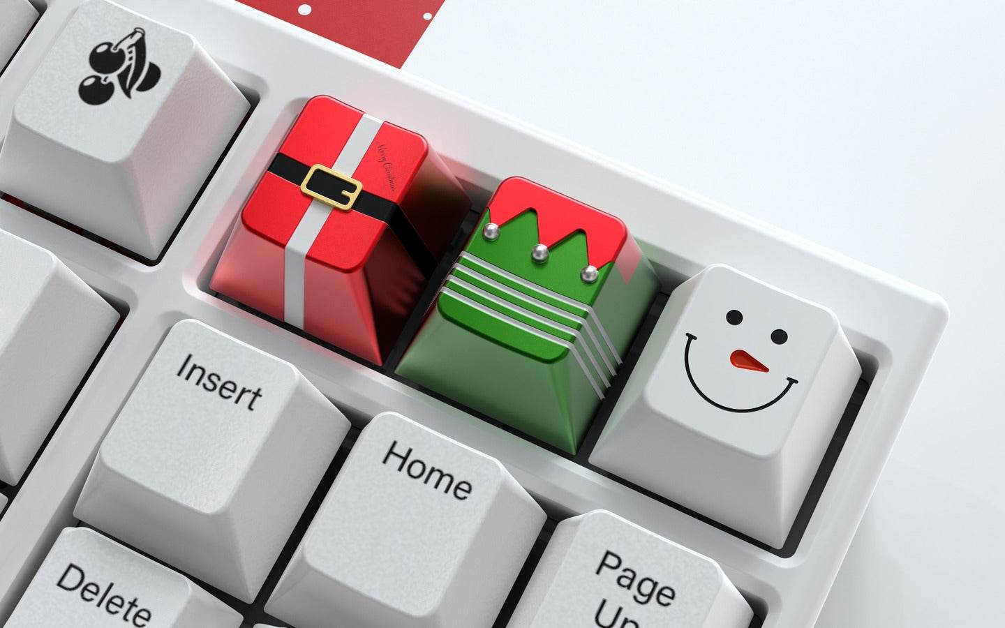 Christmas Aluminum Artisan Keycaps-Christmas Tree, Santa, Snowman - LUMINKEY