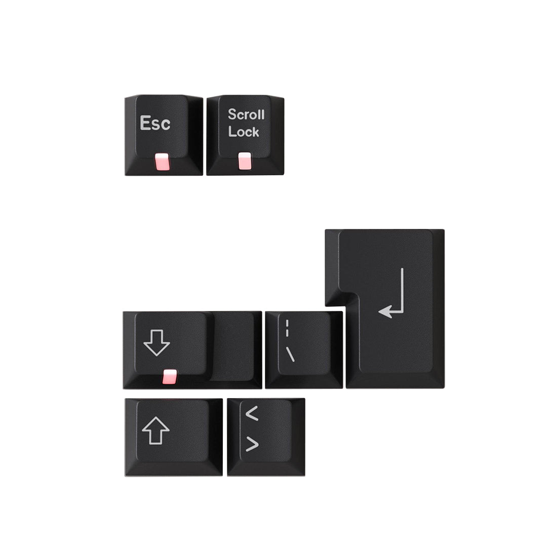 Keycaps WOB - Double-Shot PBT for LUMINKEY80-LED Indicators & ISO keycaps