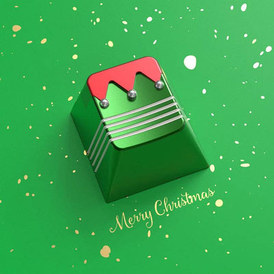 Christmas Aluminum Artisan Keycaps-Christmas Tree, Santa, Snowman - LUMINKEY