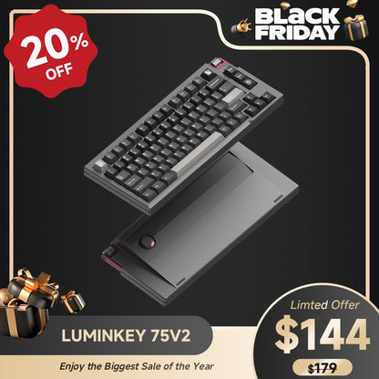 LUMINKEY75 V2 Tri-Mode Custom Mechanical Keyboard - Dead Space Grey