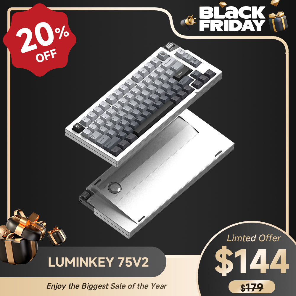 LUMINKEY75 V2 Tri-Mode Custom Mechanical Keyboard Aurora Silver