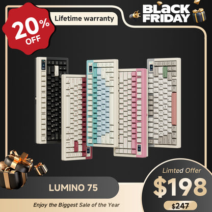 LUMINO75 75% Layout Hot-swappable Custom Mechanical Keyboard