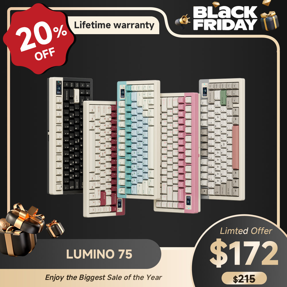 LUMINO75 75% Layout Hot-swappable Custom Mechanical Keyboard