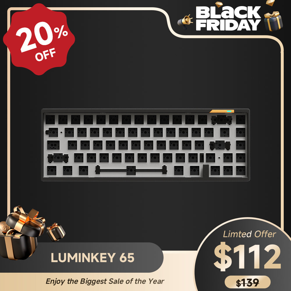 LUMINKEY65 65% Layout Hot-swappable Custom Mechanical Keyboard 