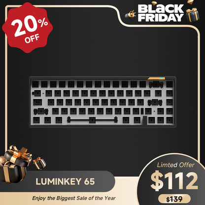 LUMINKEY65 65% Layout Hot-swappable Custom Mechanical Keyboard 
