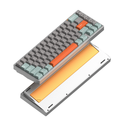 LUMINKEY65 Hot-Swappable 65% Custom Mechanical Keyboard-ano silver