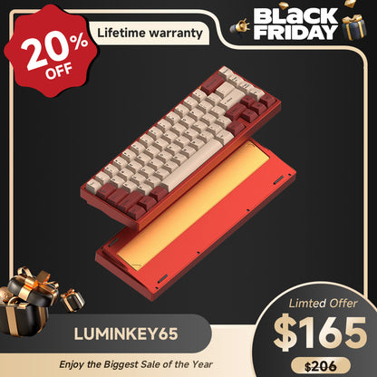 LUMINKEY65 Hot-Swappable 65% Custom Mechanical Keyboard-red