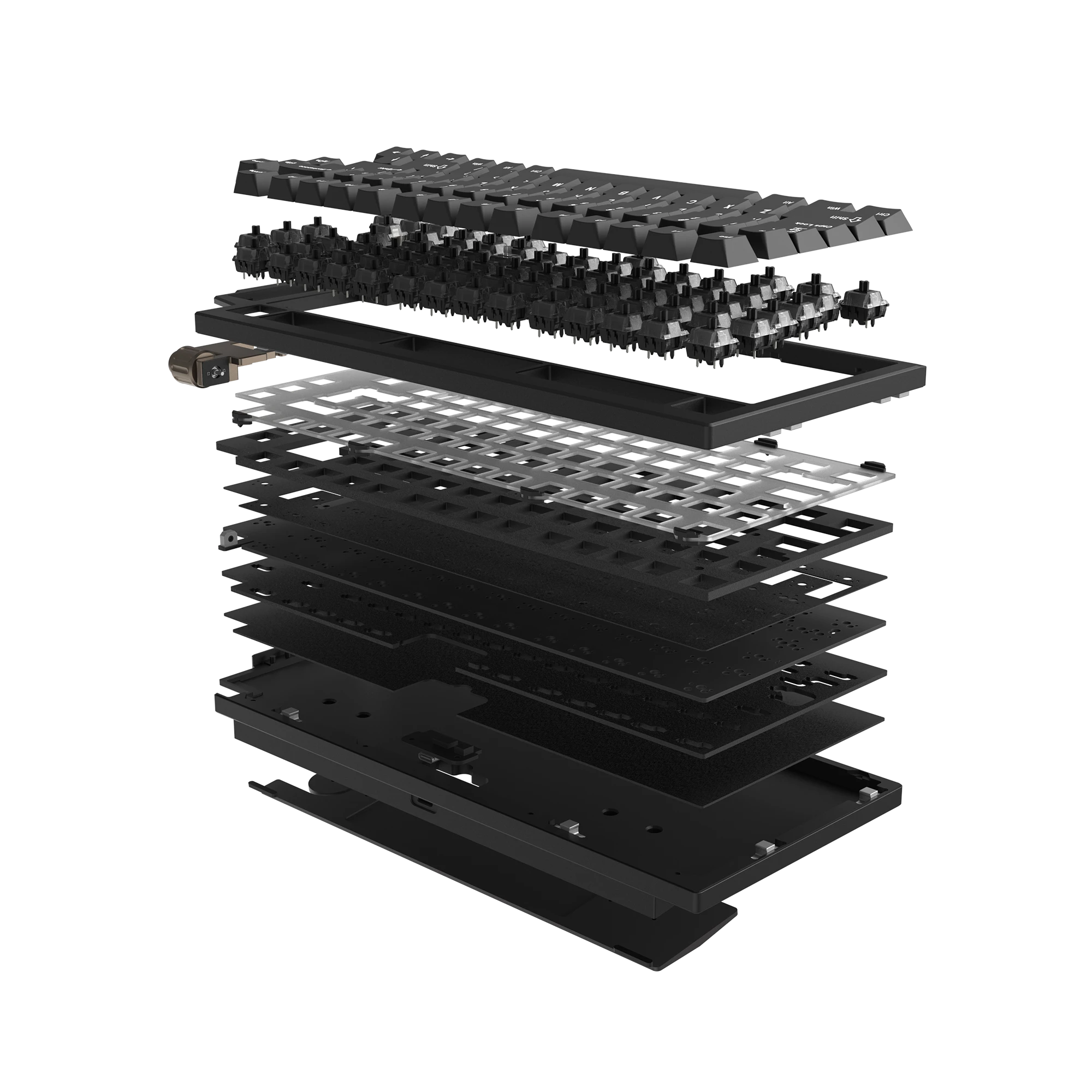 LUMINKEY75 V2 Tri-Mode Custom Mechanical Keyboard - Carbon Black