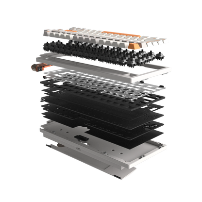 LUMINKEY75 V2 Tri-Mode Custom Mechanical Keyboard Warm Orange-White