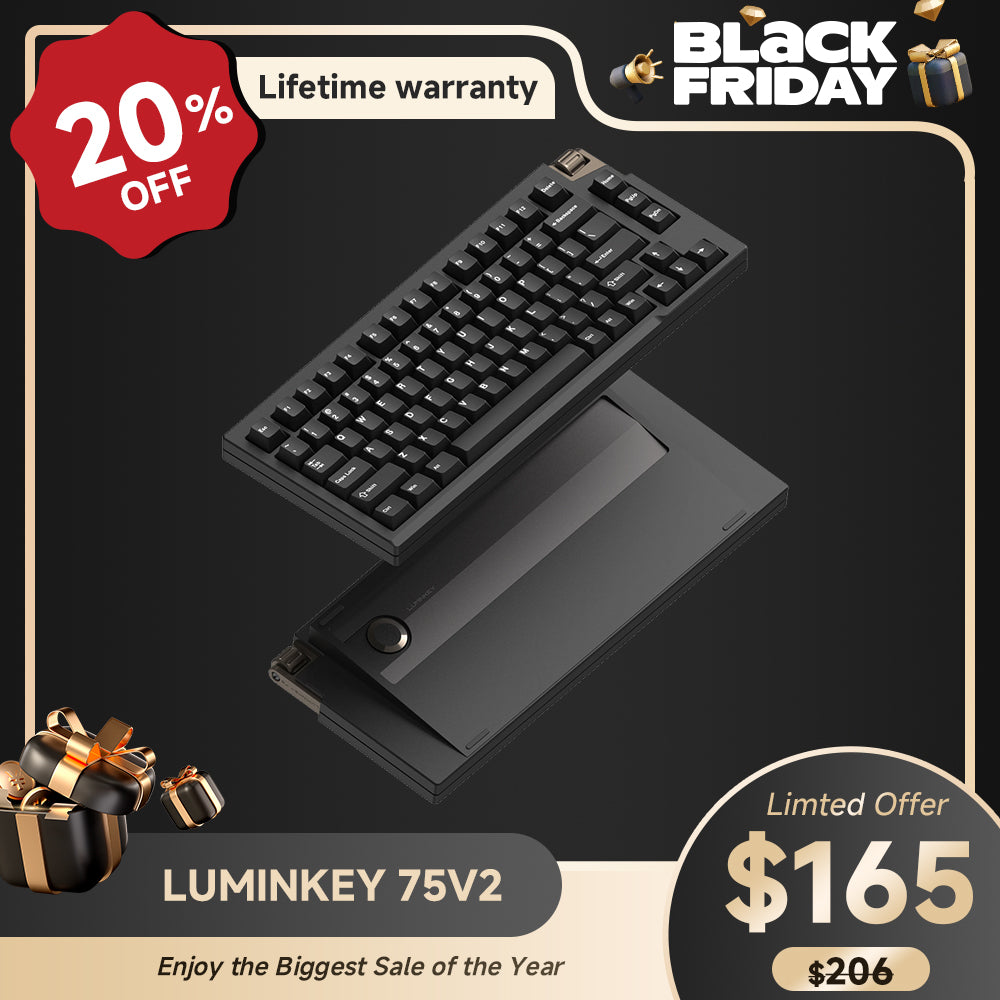 LUMINKEY75 V2 Tri-Mode Custom Mechanical Keyboard-black