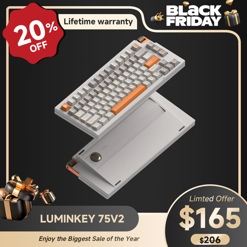 LUMINKEY75 V2 Tri-Mode Custom Mechanical Keyboard-white