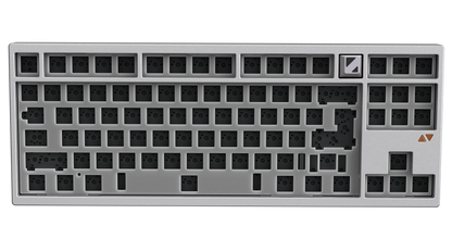 LUMINKEY80 80% Hot-Swappable Custom Mechanical Keyboard silver barebones