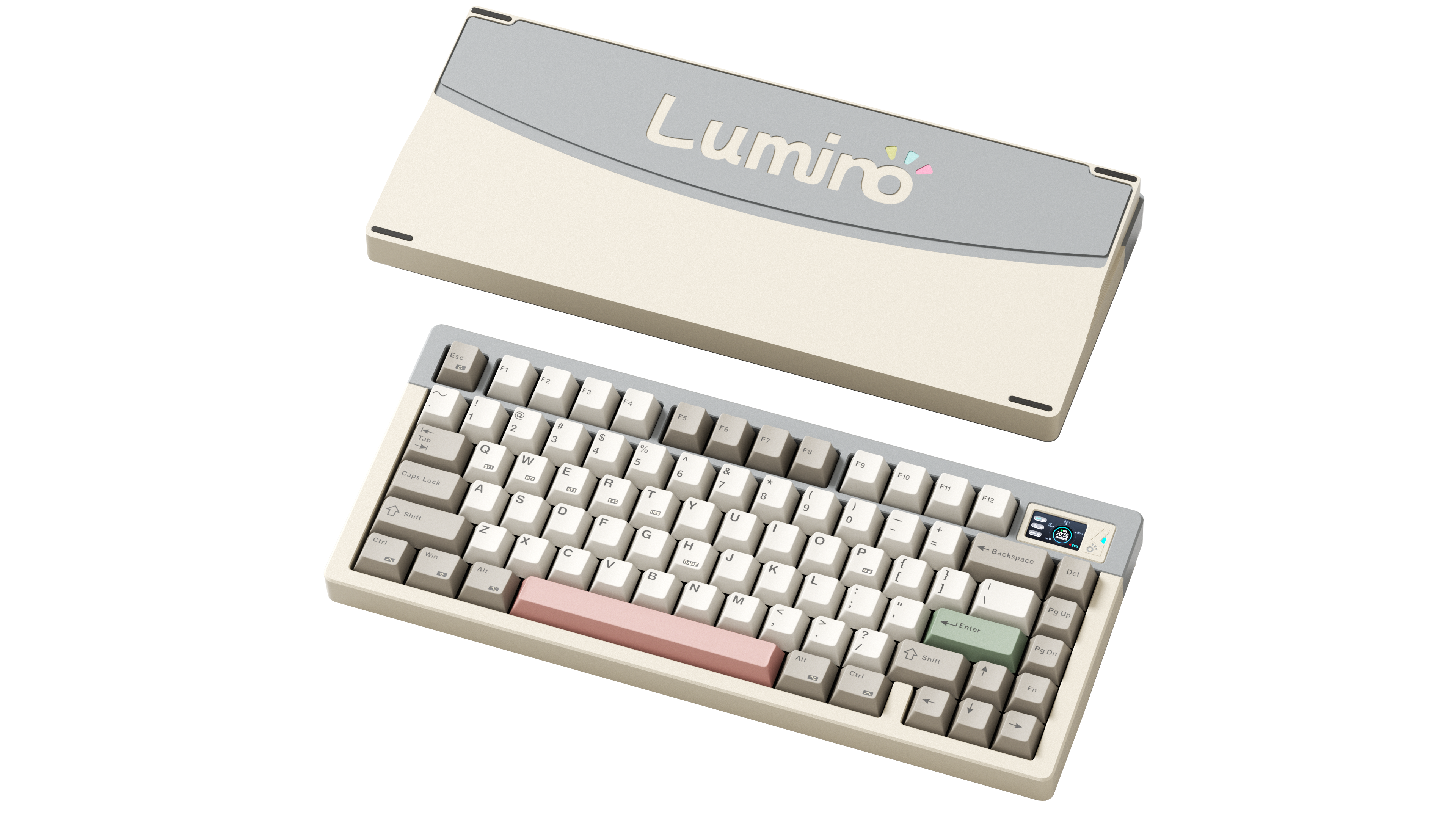 LUMINO75 75% Layout Hot-swappable Custom Mechanical Keyboard-Retro Charm