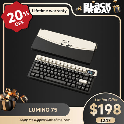 LUMINO75 75% Layout Hot-swappable Custom Mechanical Keyboard-black