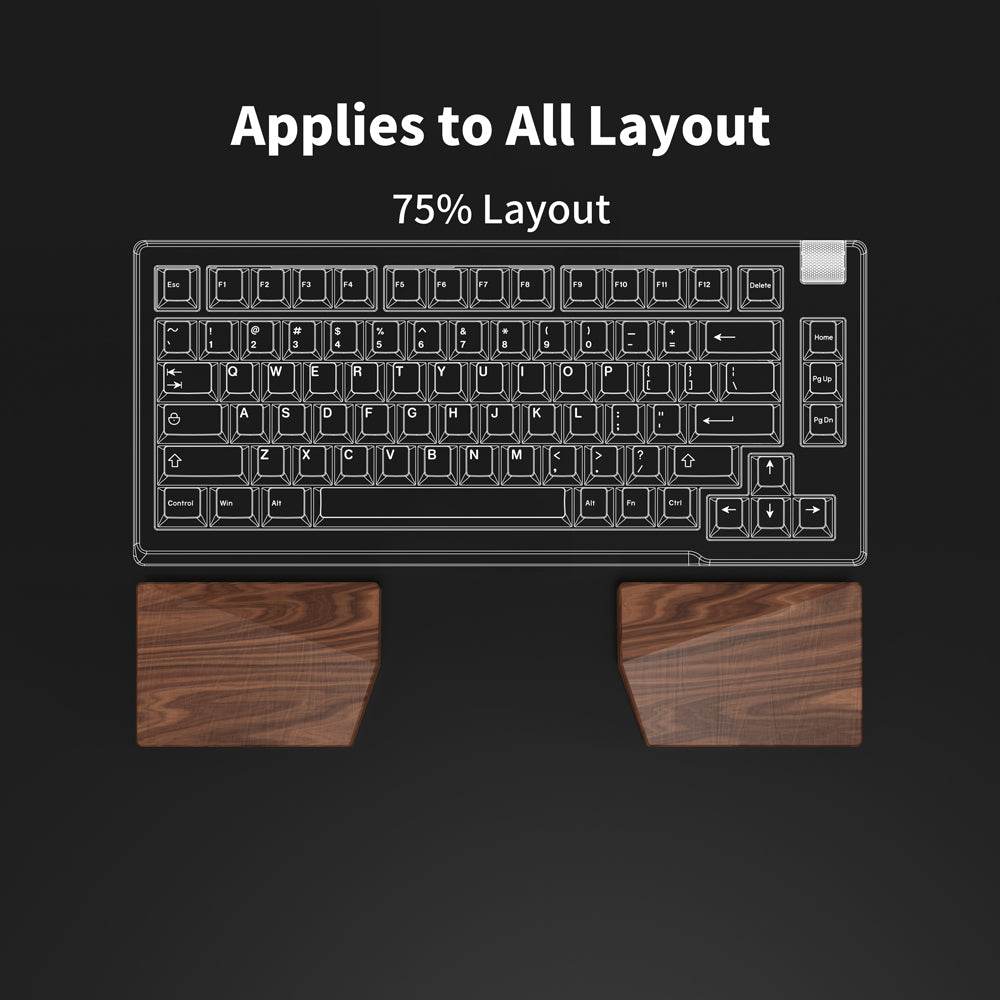 LUMINKEY Split Palm Rest - Walnut Wood - LUMINKEY