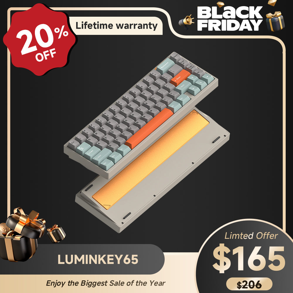 LUMINKEY65 Hot-Swappable Custom Mechanical Keyboard E-Creamy White