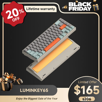 LUMINKEY65 Hot-Swappable Custom Mechanical Keyboard E-Creamy White