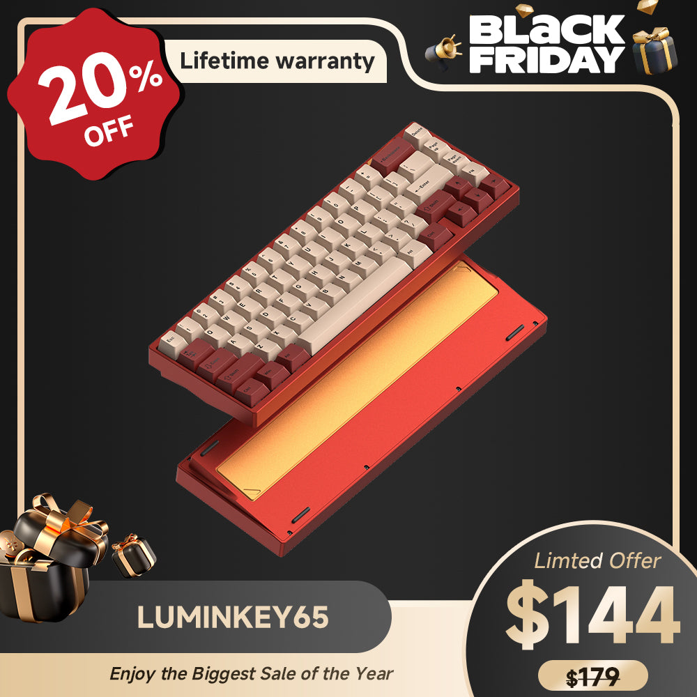 LUMINKEY65 Hot-Swappable Custom Mechanical Keyboard Ano-Red