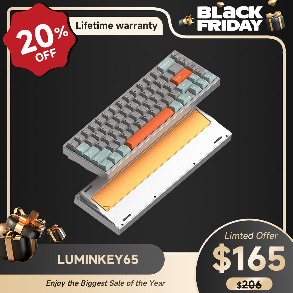 LUMINKEY65 Hot-Swappable Custom Mechanical Keyboard Ano-Silver