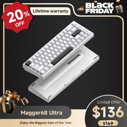 Magger68 Ultra White HE Magnetic Gaming Keyboard E-Cold